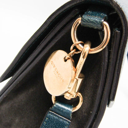 Givenchy GV3 Flap Leather with Suede, Blue, Leather, Handbag