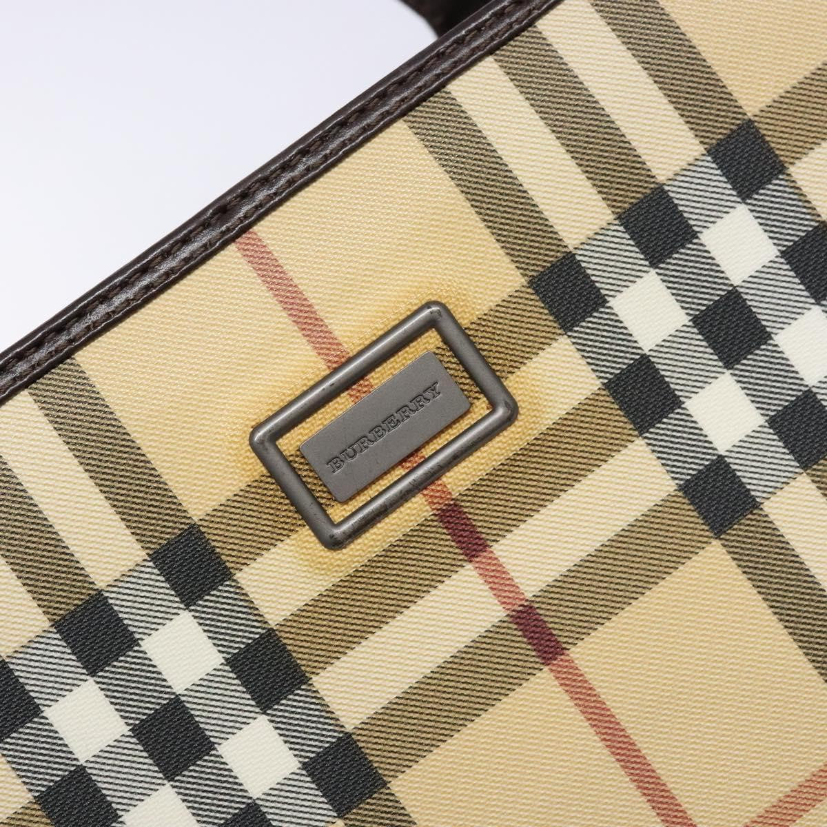 Burberry Vintage Vintage Check Coated Canvas, Beige, Canvas, Tote Bag