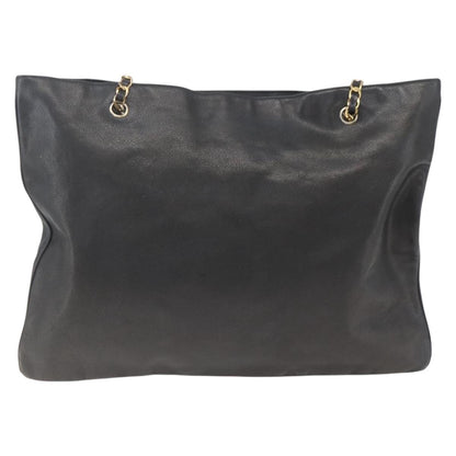 Chanel Grand Shopping Tote Quilted Calfskin, BLACK, LEATHER, Shoulder bag