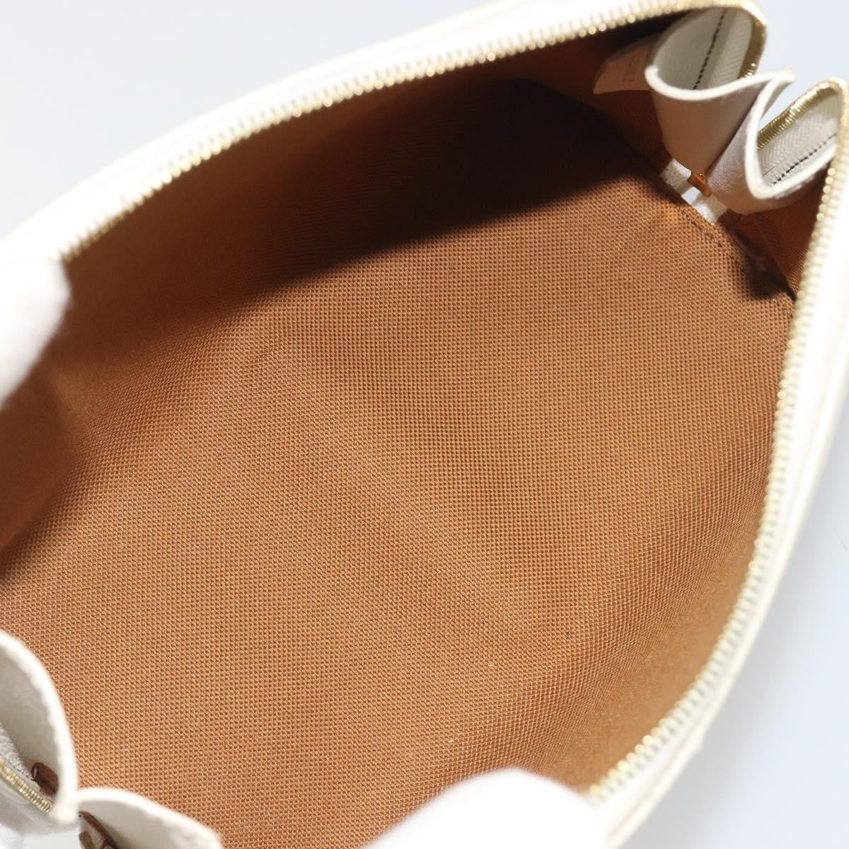 Celine Zip Around Chain Clutch Triomphe Coated Canvas, Brown, Canvas, Clutch
