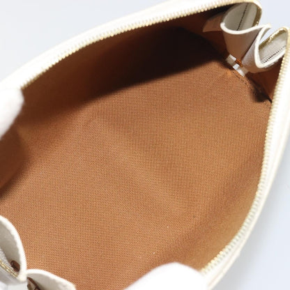 Celine Zip Around Chain Clutch Triomphe Coated Canvas, Brown, Canvas, Clutch