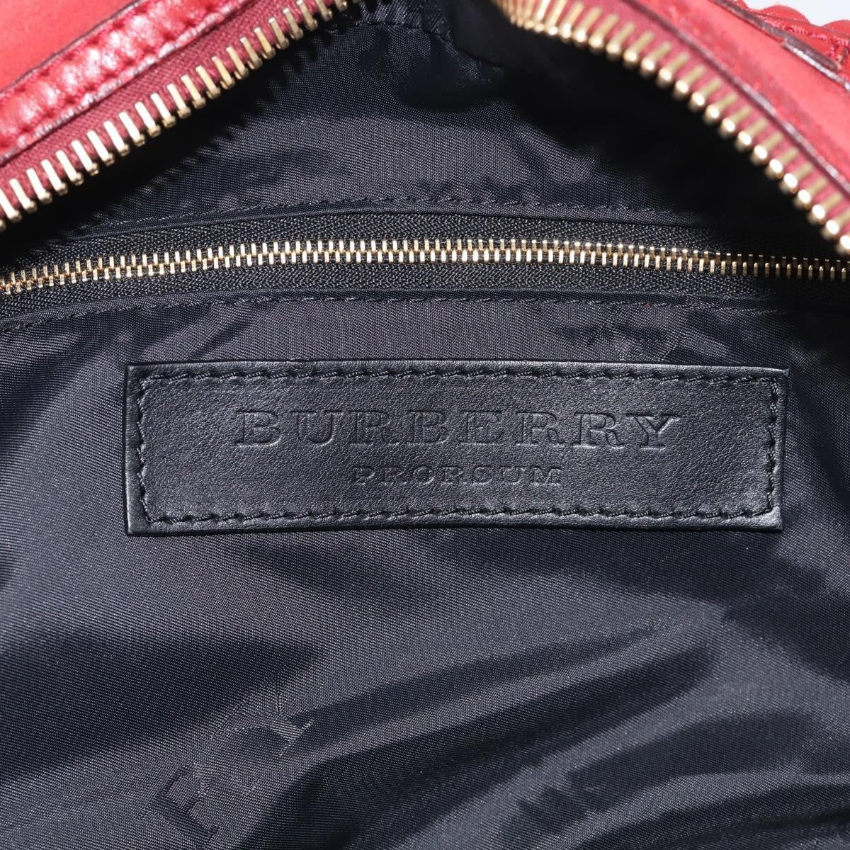 Burberry Hedwig Bowler Leather with Suede, Red, Leather, Handbag
