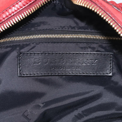 Burberry Hedwig Bowler Leather with Suede, Red, Leather, Handbag