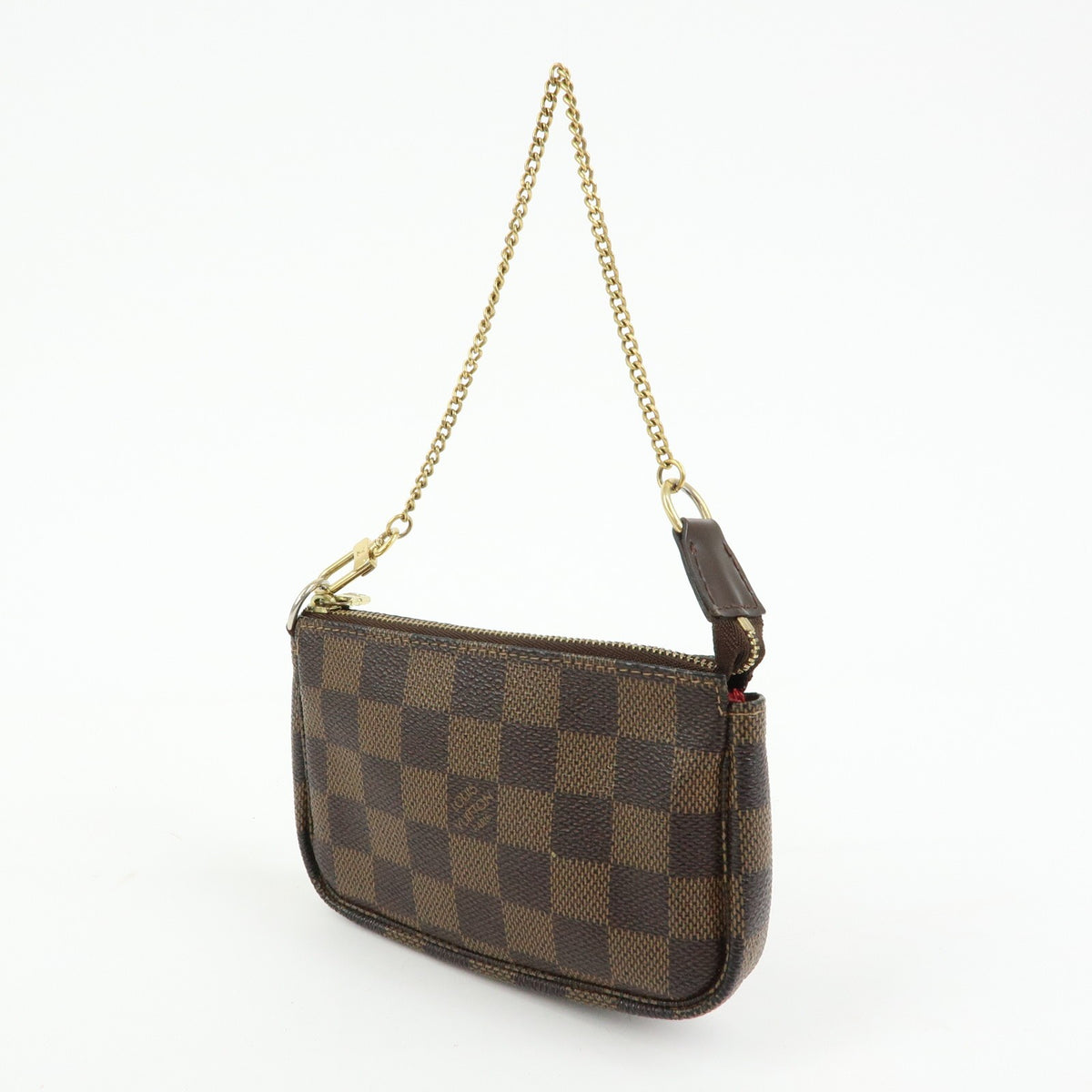 Louis Vuitton Pochette Accessoires Damier, Brown, Canvas, Clutch