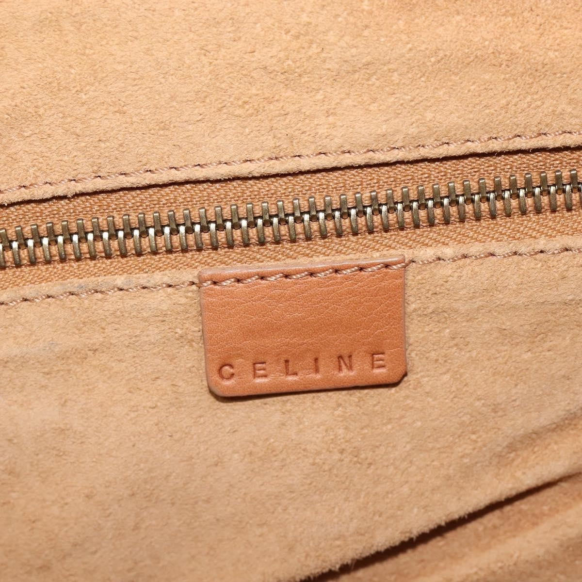 Celine Shoulder Leather, Brown, Leather, Shoulder Bag