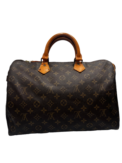 Louis Vuitton Speedy Handbag Monogram Canvas, Brown, Canvas, Handbag