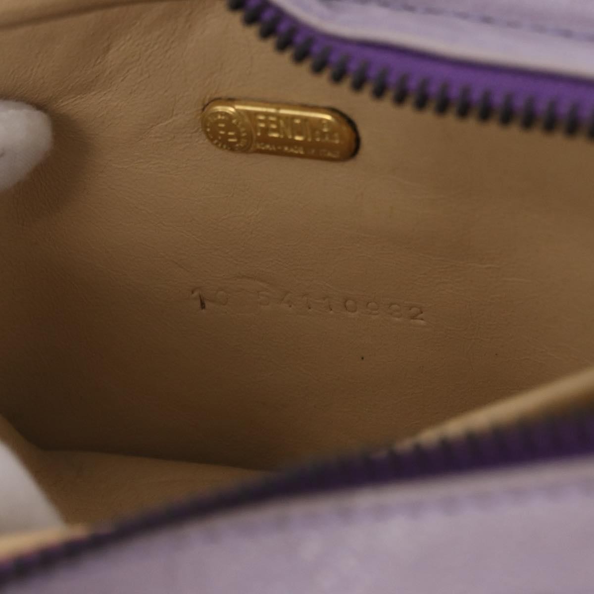 Fendi Handbag cuir, Purple, Leather, Handbag