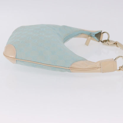 Gucci Vintage Zip Hobo GG Canvas and Patent, Blue, Canvas, Shoulder Bag