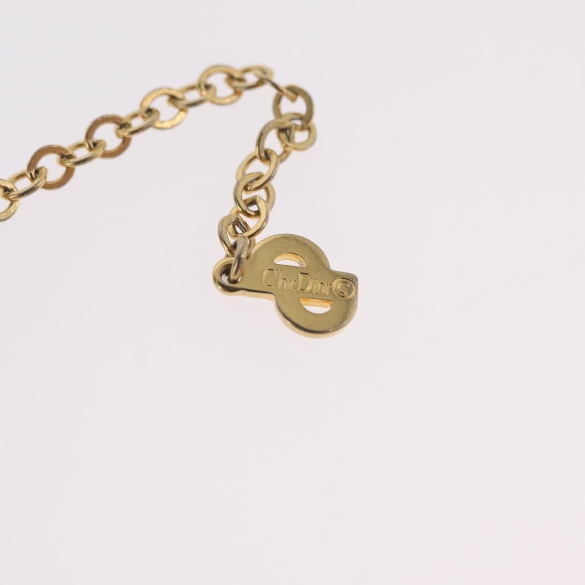 Christian Dior Vintage CD Pendant Metal with Crystals, Gold, Metal, Necklace