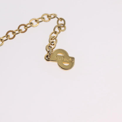 Christian Dior Vintage CD Pendant Metal with Crystals, Gold, Metal, Necklace