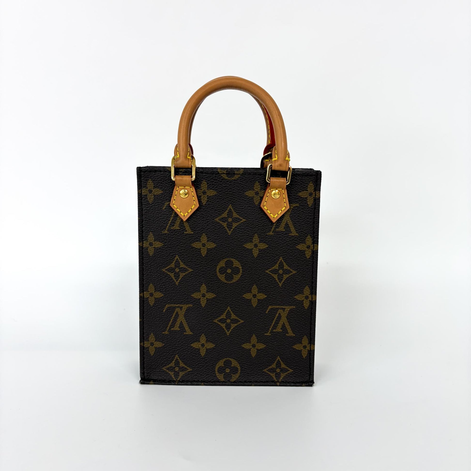 Louis Vuitton Petit Sac Plat Bag Monogram Canvas, Brown, Canvas, Handbag