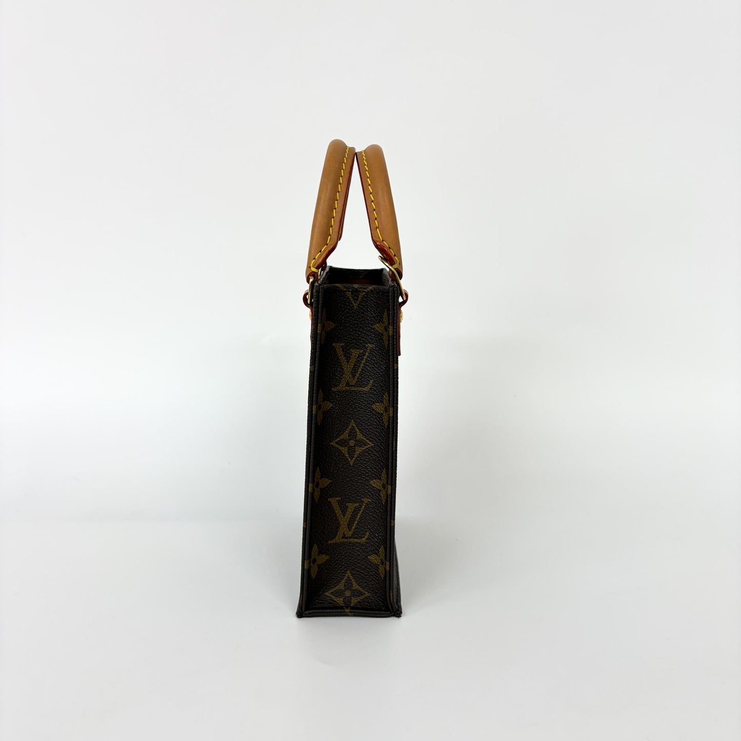Louis Vuitton Petit Sac Plat Bag Monogram Canvas, Brown, Canvas, Handbag