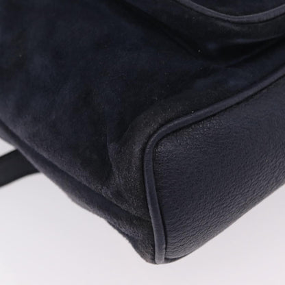 Gucci Vintage Bamboo Suede, Navy, Suede, Backpack