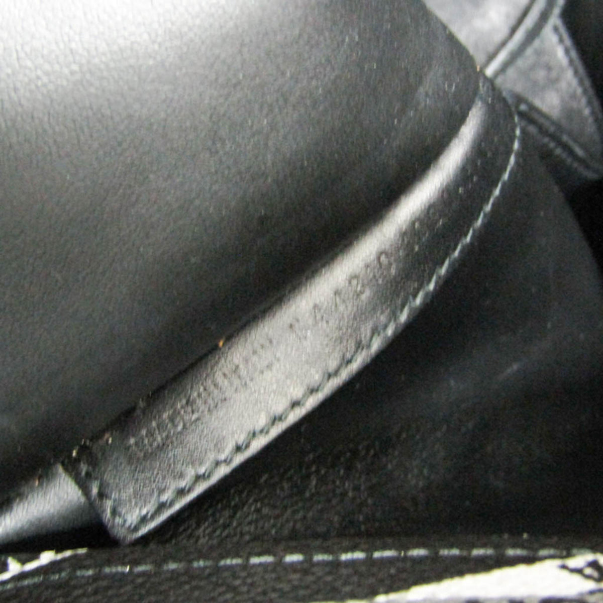 Balenciaga Fold Over Monogram Printed Leather, Black, Leather, Tote Bag