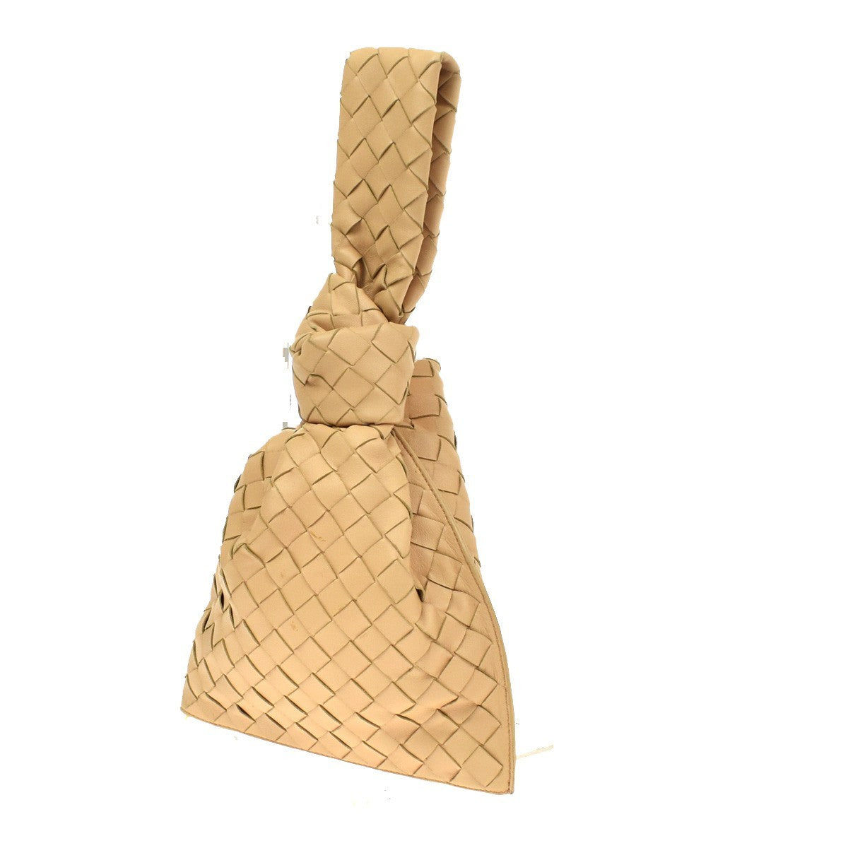Bottega Veneta BV Twist Intrecciato Nappa, Beige, Leather, Handbag
