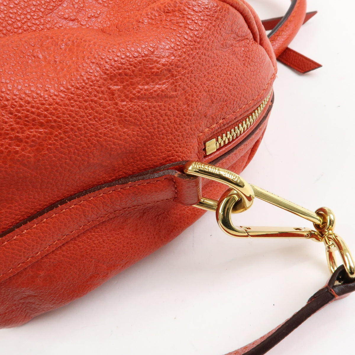 Louis Vuitton Speedy Bandouliere Monogram Empreinte Leather, Orange, Leather, Handbag