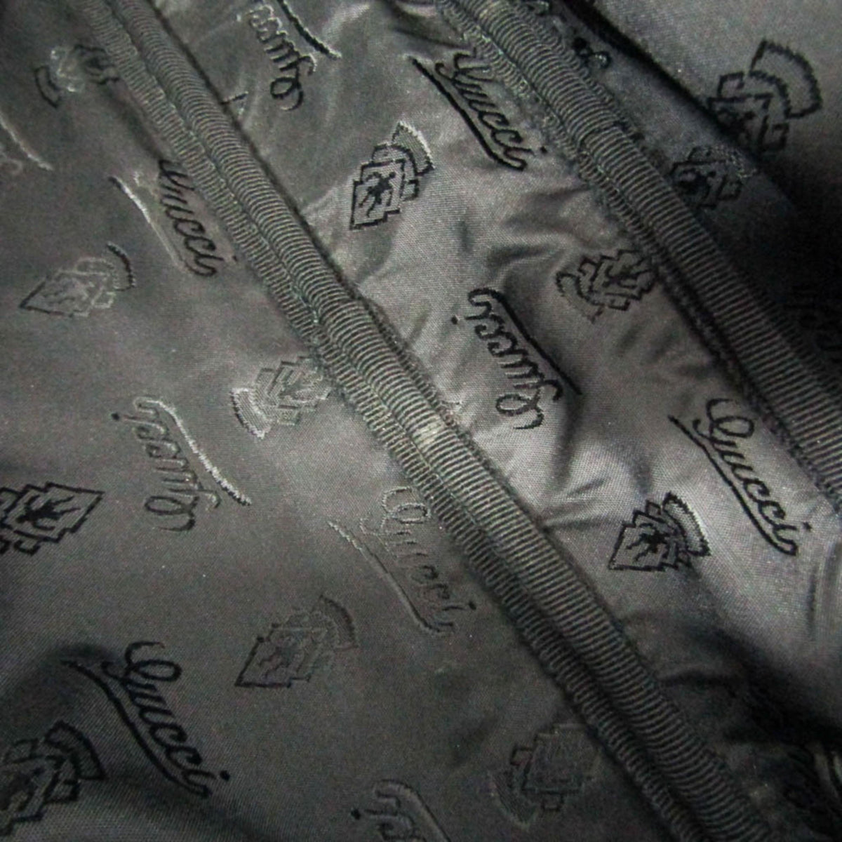 Gucci Convertible Guccissima Leather, Black, Leather, Briefcase