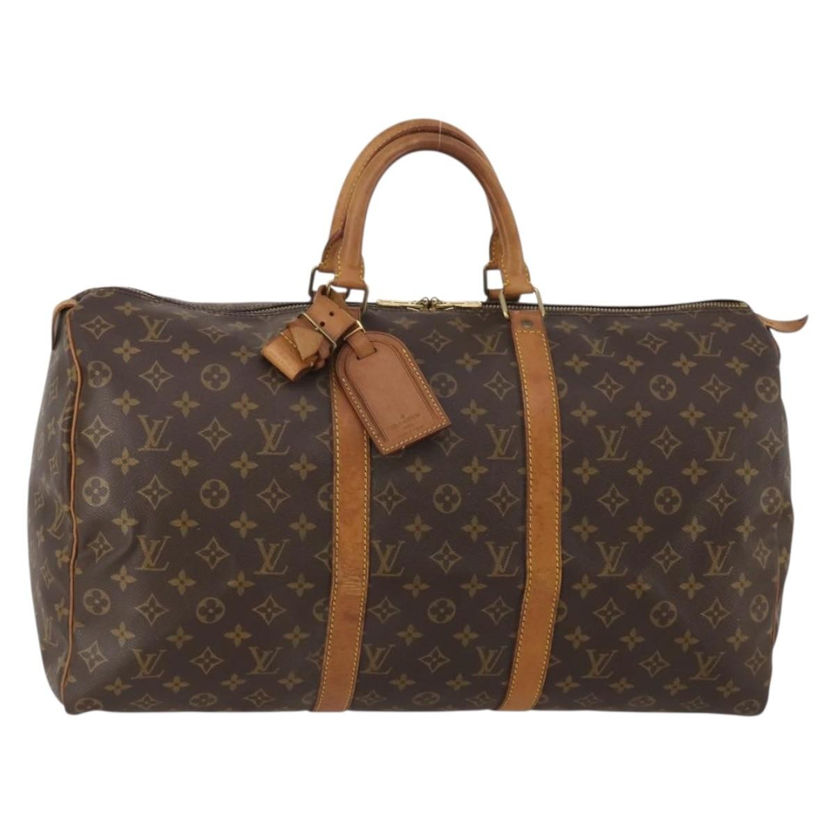 Louis Vuitton Keepall Monogram Canvas, Brown, Canvas, Travel Bag