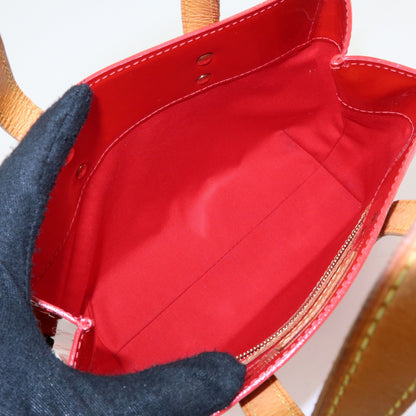 Louis Vuitton Reade Monogram Vernis, Red, Patent Leather, Handbag