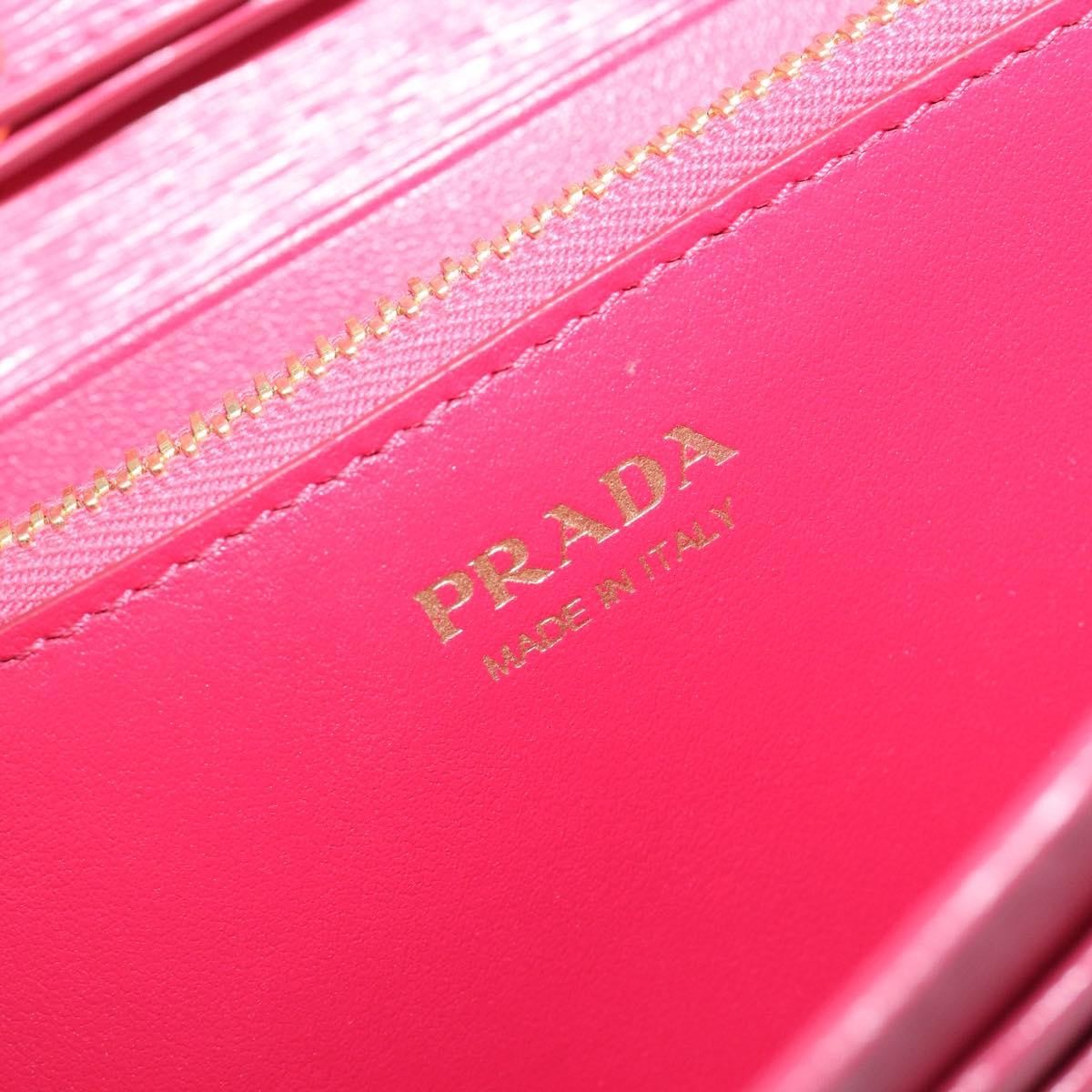 Prada Wallet on Chain Saffiano Leather, Pink, Leather, Crossbody Bag