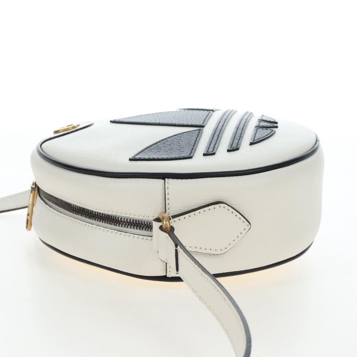 Gucci x adidas Ophidia Round Leather, White, Leather, Crossbody Bag