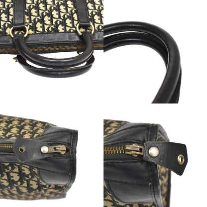 Christian Dior Vintage Trotter Boston Diorissimo Canvas, Navy, Canvas, Handbag