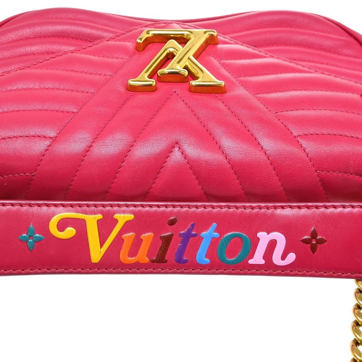 Louis Vuitton New Wave Chain Quilted Leather, Pink, Leather, Handbag