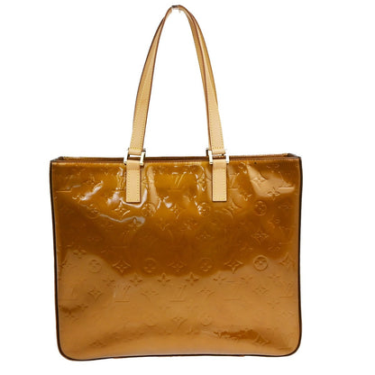 Louis Vuitton Columbus Monogram Vernis, Brown, Patent Leather, Handbag