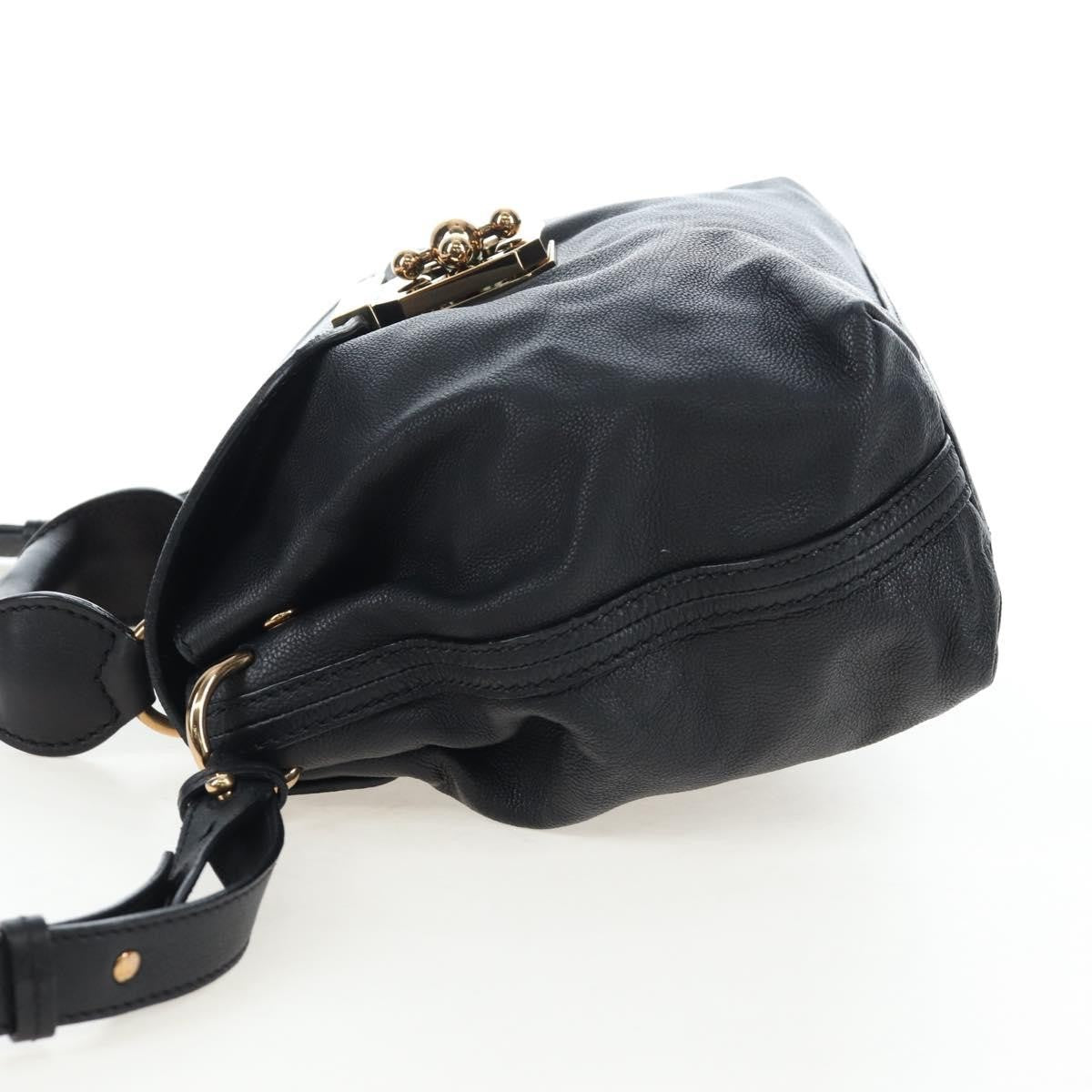 Chloe Elsie Convertible Satchel Leather, Black, Leather, Handbag