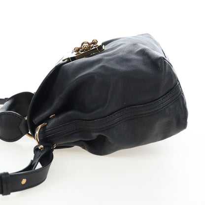 Chloe Elsie Convertible Satchel Leather, Black, Leather, Handbag