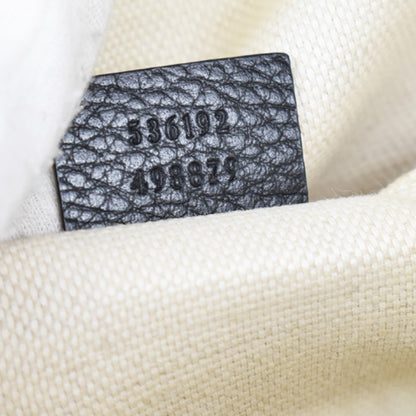 Gucci Soho Chain Leather, Black, Leather, Backpack