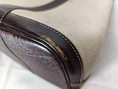 Hermes Garden Party Toile and Leather, Beige, Canvas, Tote Bag