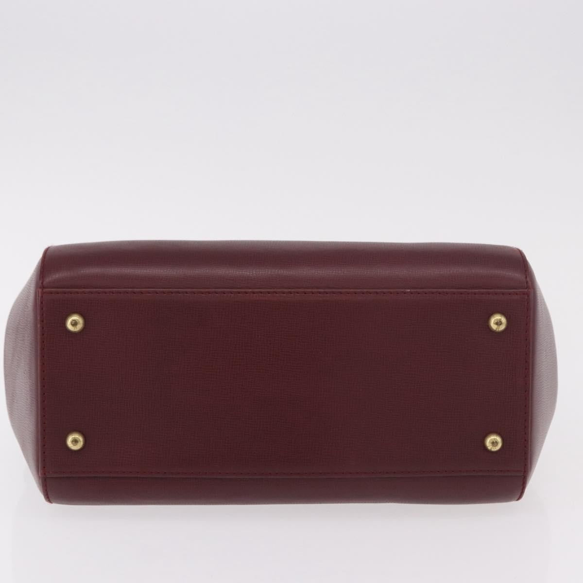 Cartier Must Line Leather, Burgundy, Leather, Handbag