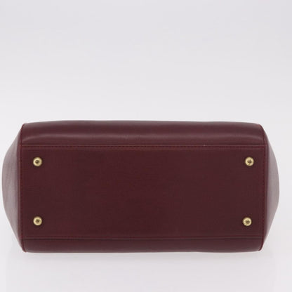 Cartier Must Line Leather, Burgundy, Leather, Handbag