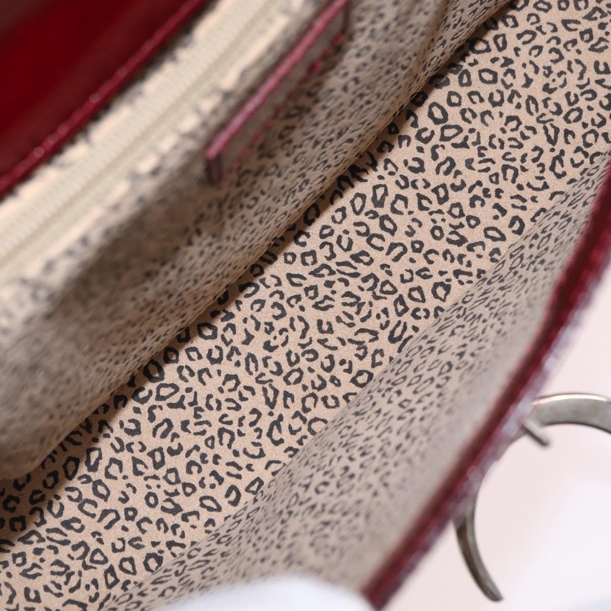 Cartier Panthère Shoulder Patent Leather, Burgundy, Patent Leather, Shoulder Bag