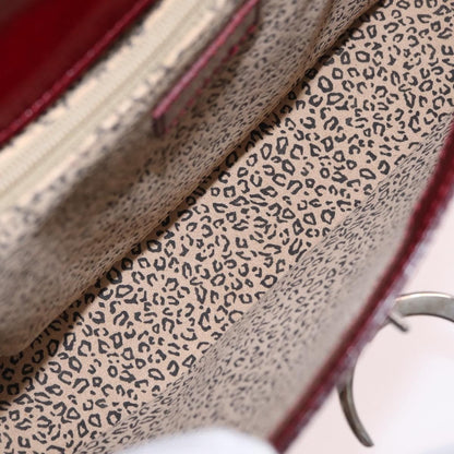Cartier Panthère Shoulder Patent Leather, Burgundy, Patent Leather, Shoulder Bag