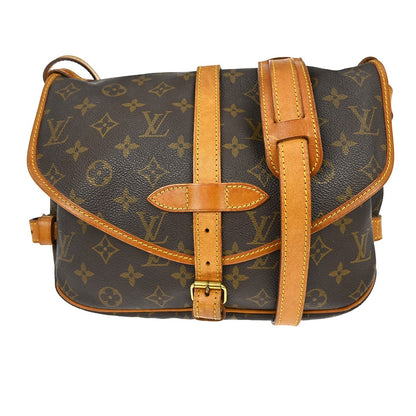 Louis Vuitton Saumur Monogram, Brown, Canvas, Shoulder Bag