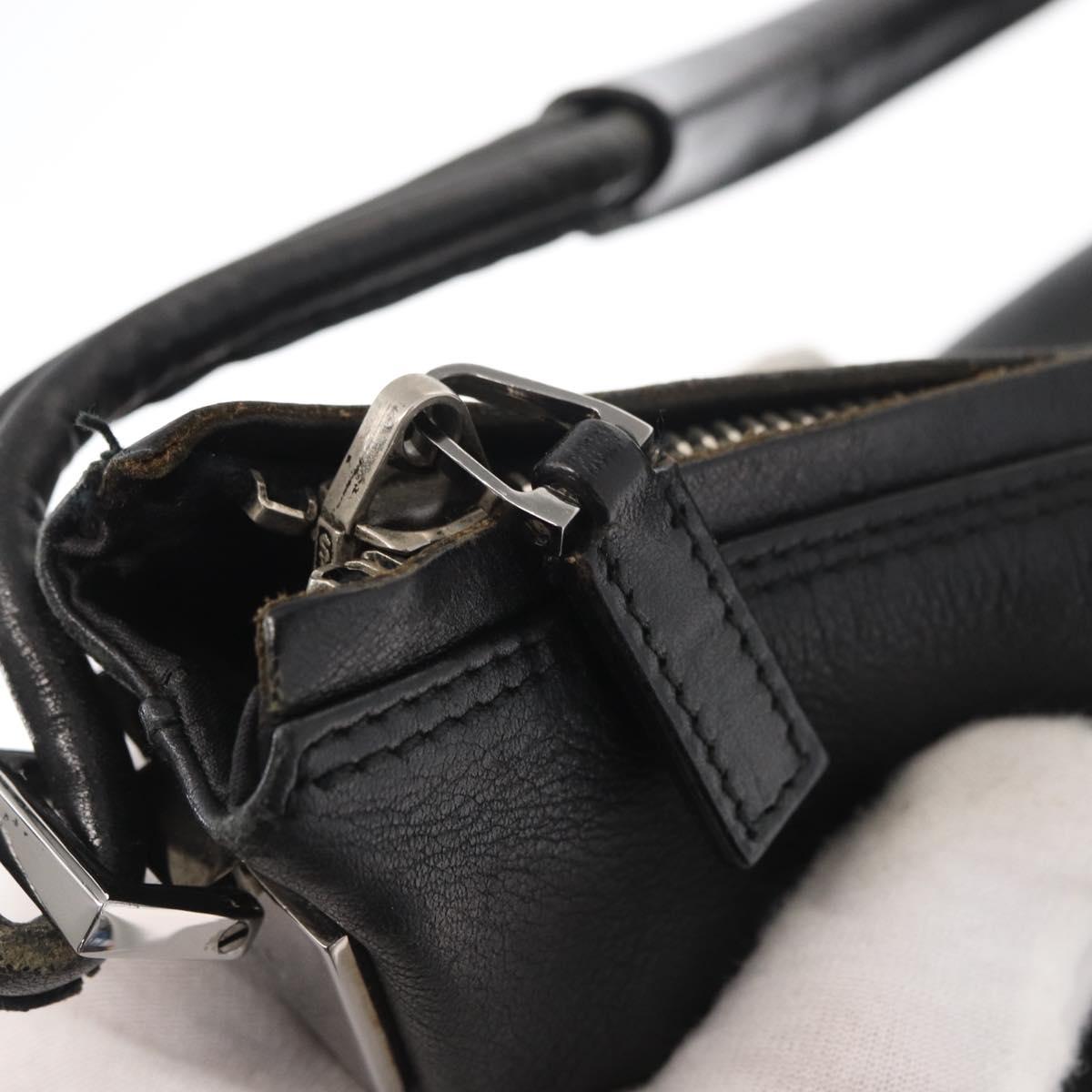 Gucci Vintage Interlocking G Flap Shoulder Bag Leather, BLACK, LEATHER, Shoulder bag