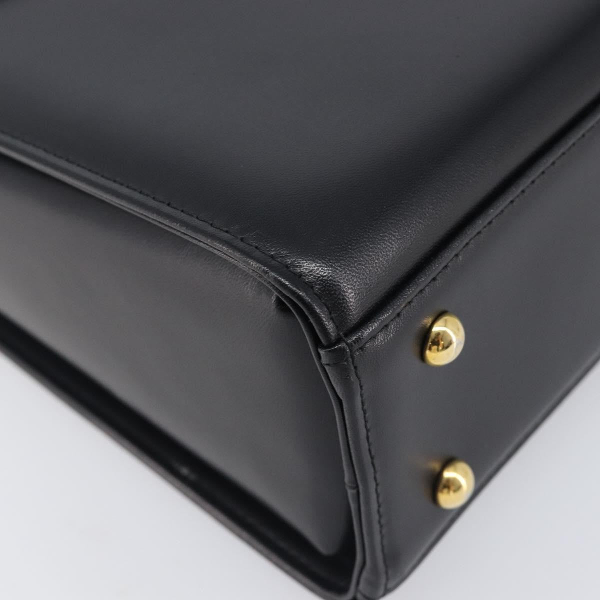 Givenchy Twist lock top handle Leather, Black, Leather, Handbag
