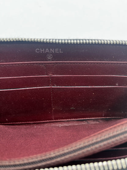 Chanel Matelasse Wallet Zippy CC, Black, Calfskin, Wallet