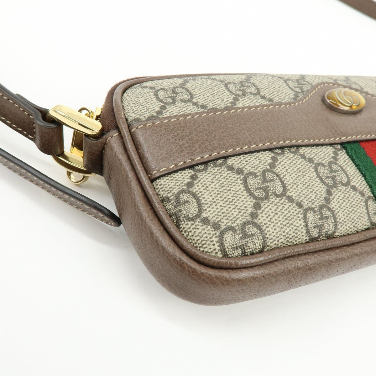 Gucci Ophidia GG Coated Canvas, Brown, Leather, Crossbody Bag