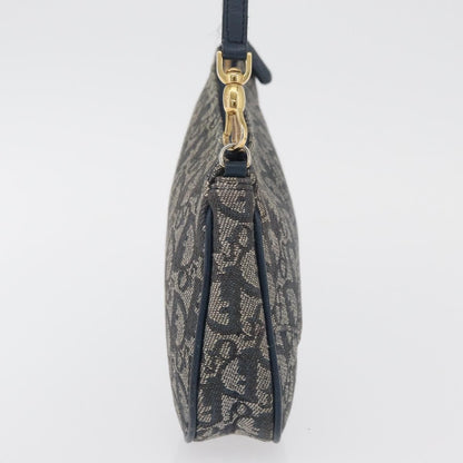 Christian Dior Vintage Saddle Bag Canvas, Navy, Canvas, Clutch