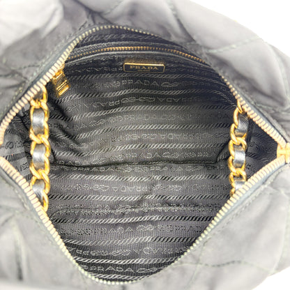 Prada Re-Edition 1995 Chain Quilted Re-Nylon, Black, Nylon, Tote Bag