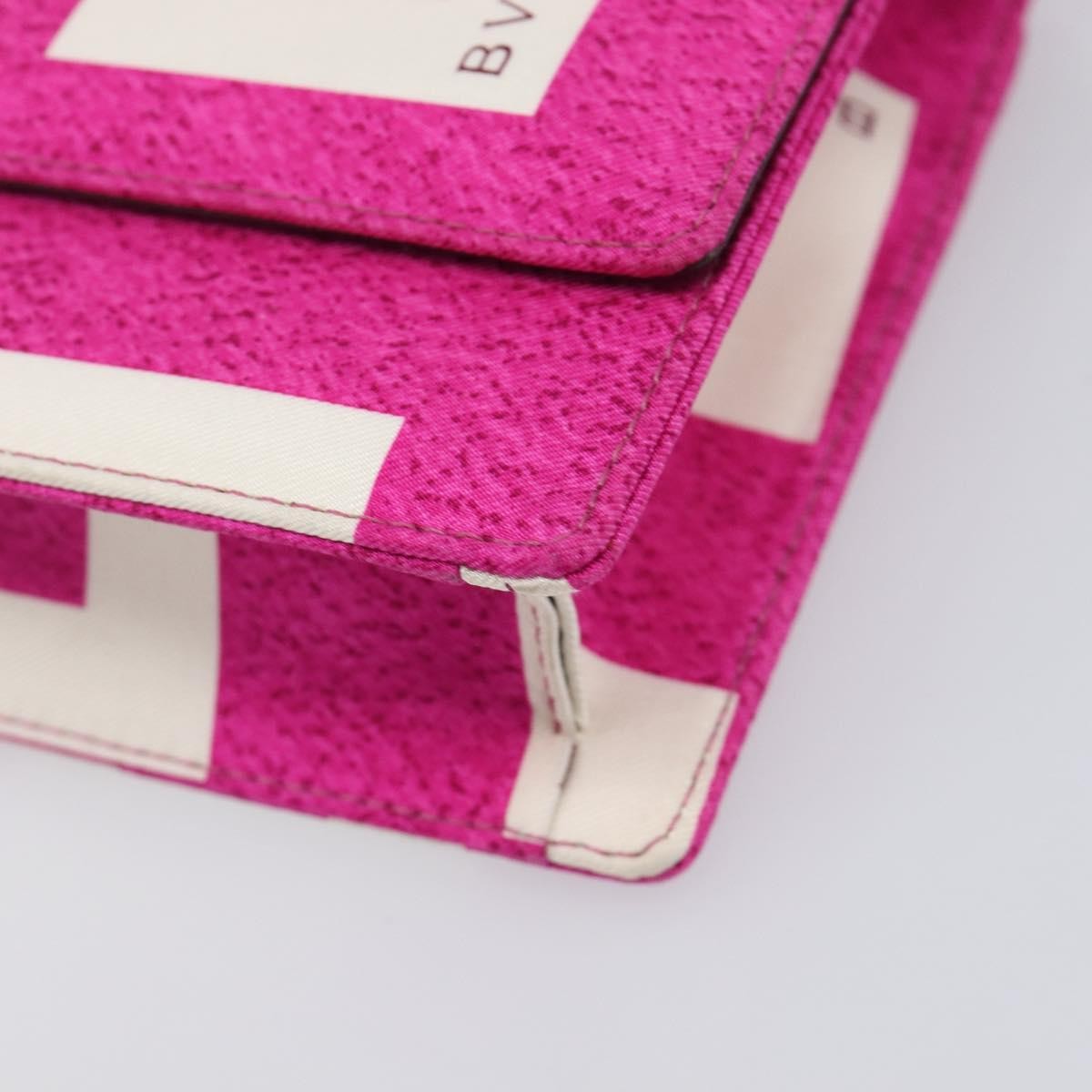 Bvlgari Clutch Canvas and Leather, Pink, Canvas, Clutch