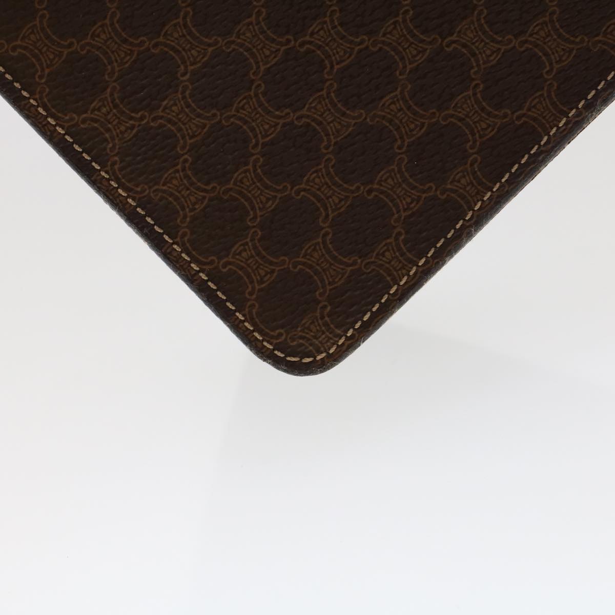 Celine C Macadam Handbag PVC Leather, BROWN, PVC, Handbag