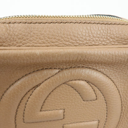 Gucci Soho Disco Leather, Beige, Leather, Crossbody Bag