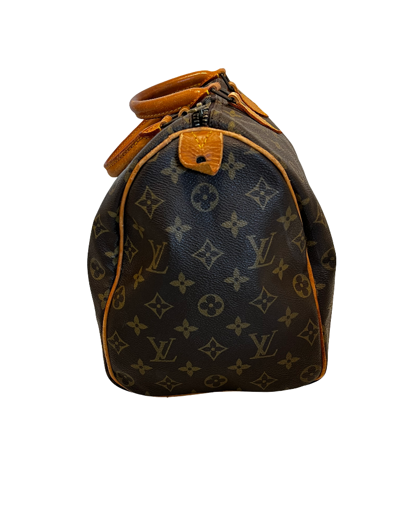 Louis Vuitton Speedy Monogram Canvas, Brown, Canvas, Handbag