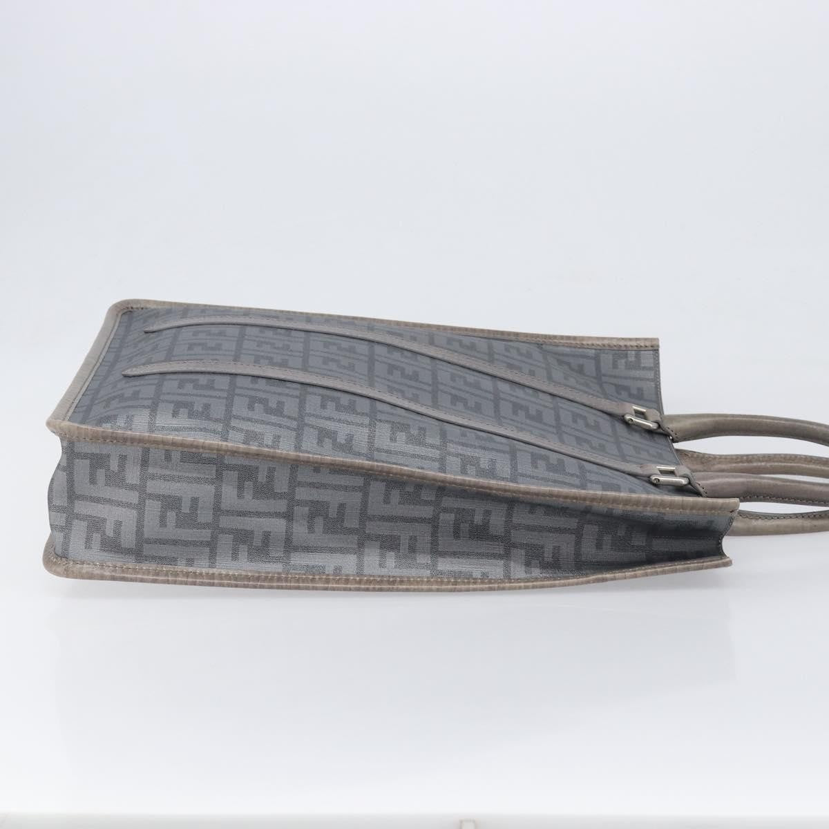 Fendi Open Shopping Zucca Canvas, Gray, Canvas, Tote Bag