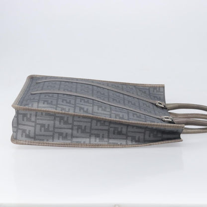 Fendi Open Shopping Zucca Canvas, Gray, Canvas, Tote Bag