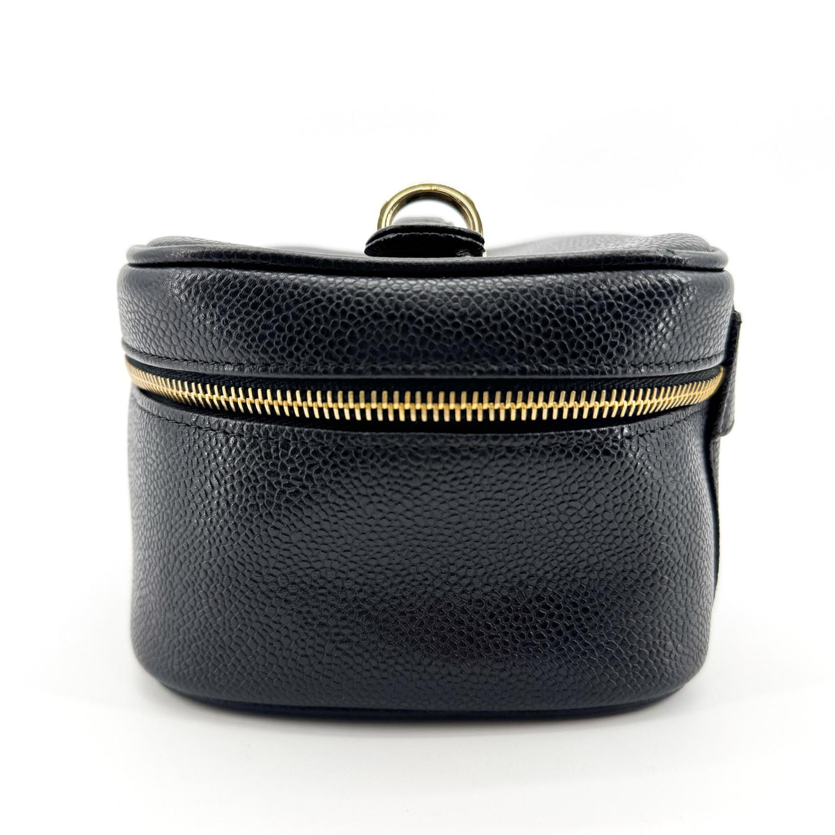Chanel Vintage Timeless Cosmetic Case Caviar, Black, Leather, Clutch